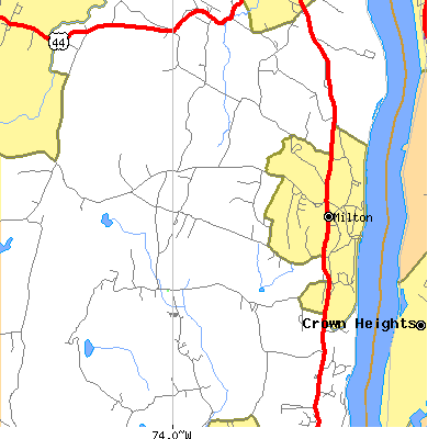 Zip code 12547 close-up map