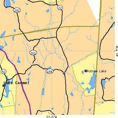 Zip code 12563 close-up map