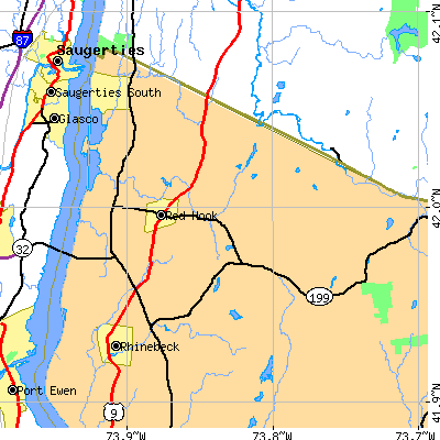 Zip code 12571 close-up map