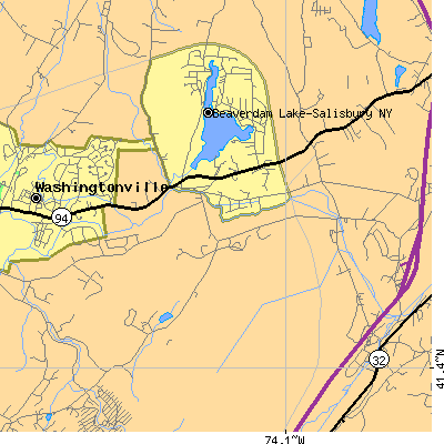 Zip code 12577 close-up map