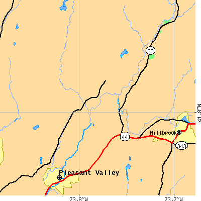 Zip code 12578 close-up map