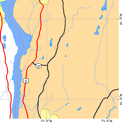 Zip code 12580 close-up map