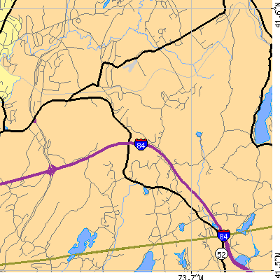 Zip code 12582 close-up map