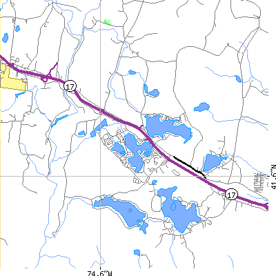 Zip code 12775 close-up map