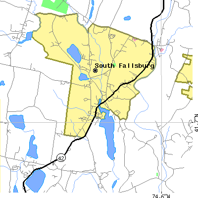 Zip code 12779 close-up map