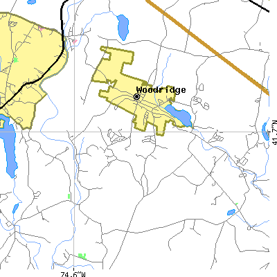 Zip code 12789 close-up map