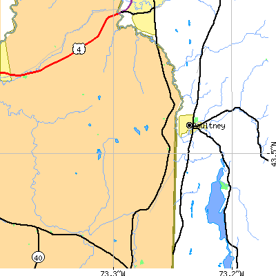 Zip code 12837 close-up map