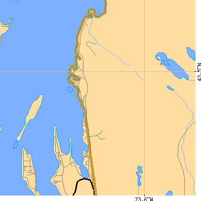 Zip code 12844 close-up map