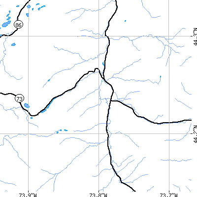 Zip code 12942 close-up map