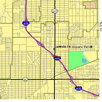 Zip code 90260 close-up map