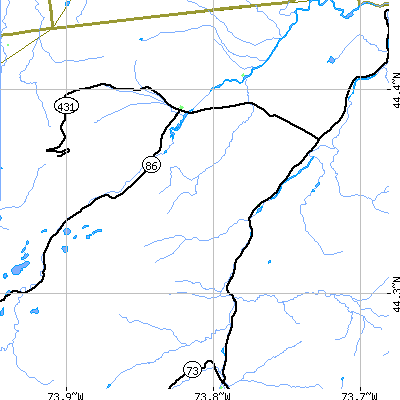 Zip code 12987 close-up map