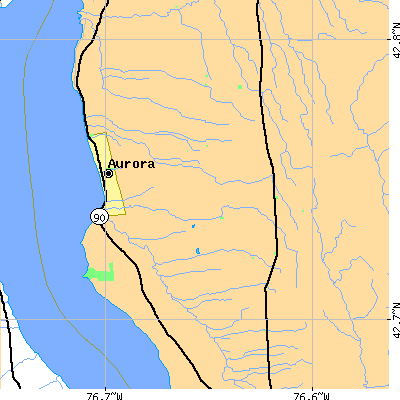 Zip code 13026 close-up map