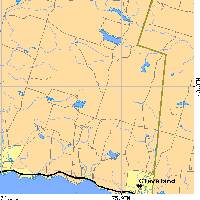Zip code 13028 close-up map