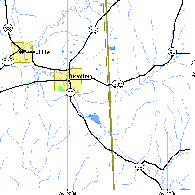 Zip code 13053 close-up map