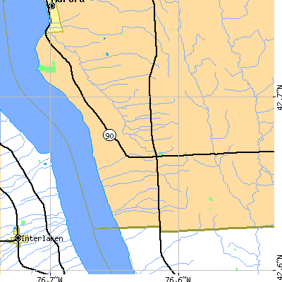 Zip code 13081 close-up map