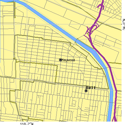 Zip code 90270 close-up map