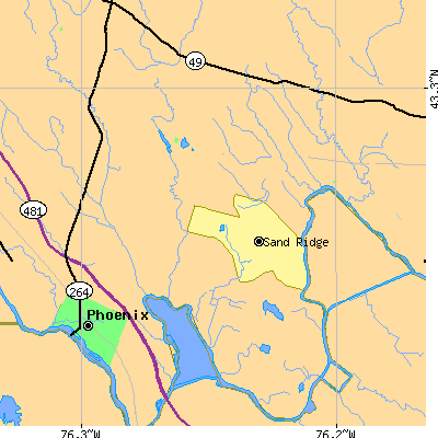 Zip code 13132 close-up map