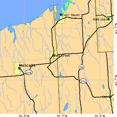 Zip code 13143 close-up map