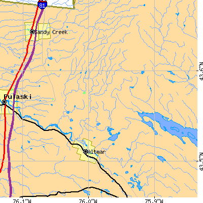Zip code 13144 close-up map