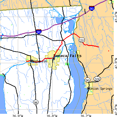 Zip code 13148 close-up map