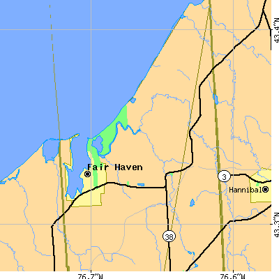 Zip code 13156 close-up map