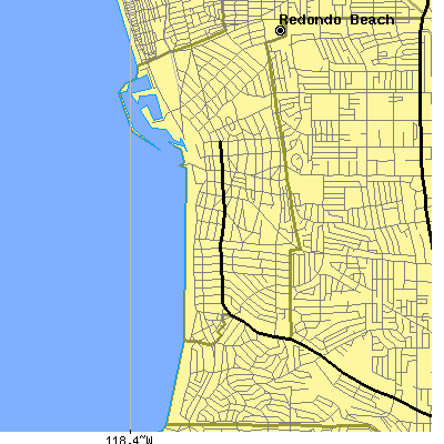 Zip code 90277 close-up map