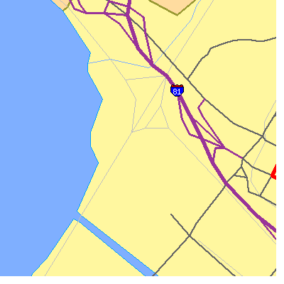 Zip code 13290 close-up map