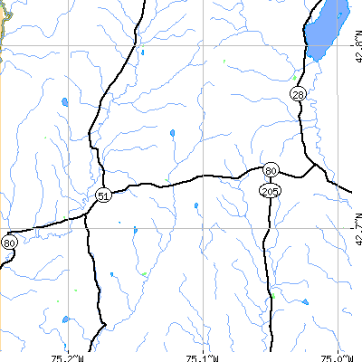 Zip code 13315 close-up map