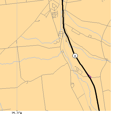 Zip code 13319 close-up map