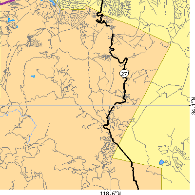 Zip code 90290 close-up map