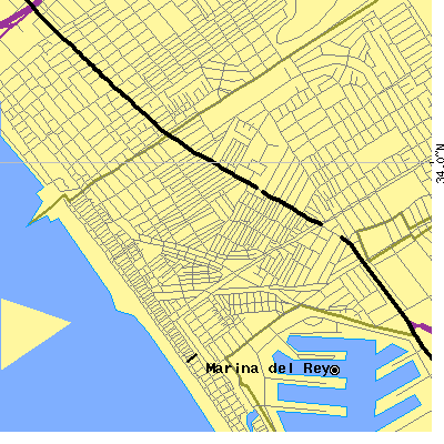 Zip code 90291 close-up map