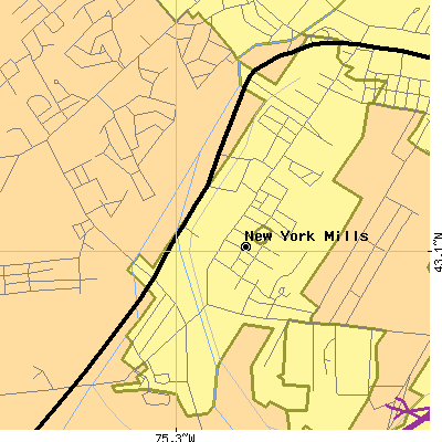 Zip code 13417 close-up map