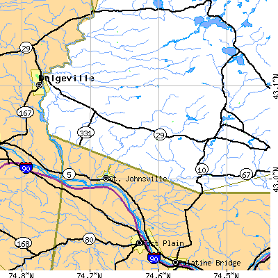 Zip code 13452 close-up map
