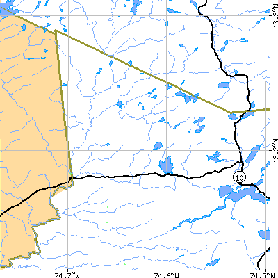Zip code 13470 close-up map