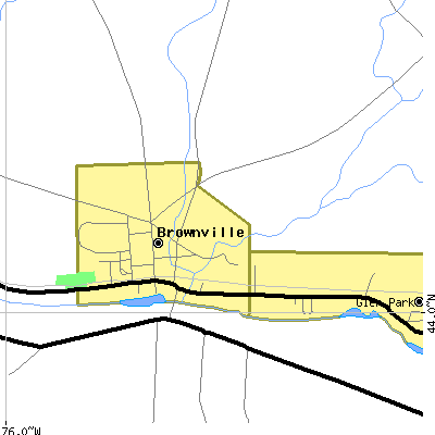Zip code 13615 close-up map