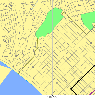 Zip code 90402 close-up map