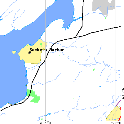 Zip code 13685 close-up map