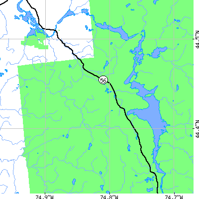 Zip code 13687 close-up map