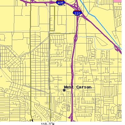 Zip code 90502 close-up map