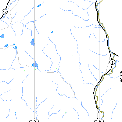 Zip code 13780 close-up map