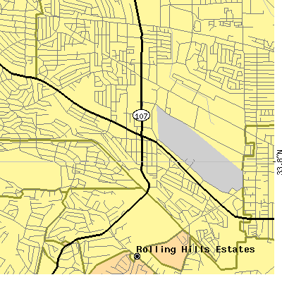 Zip code 90505 close-up map