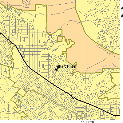 Zip code 90602 close-up map