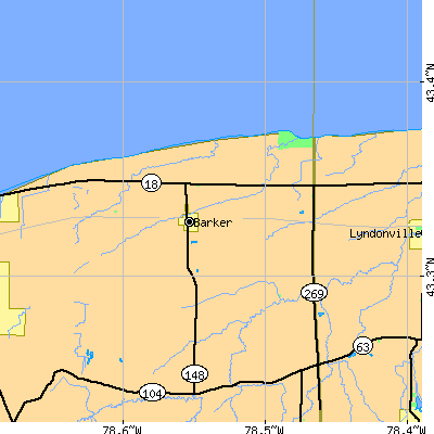 Zip code 14012 close-up map