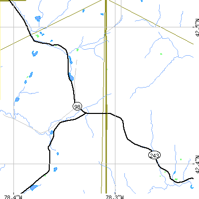 Zip code 14060 close-up map