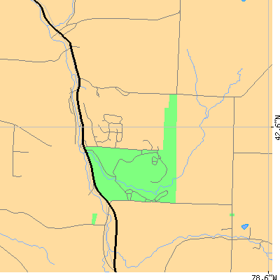 Zip code 14069 close-up map
