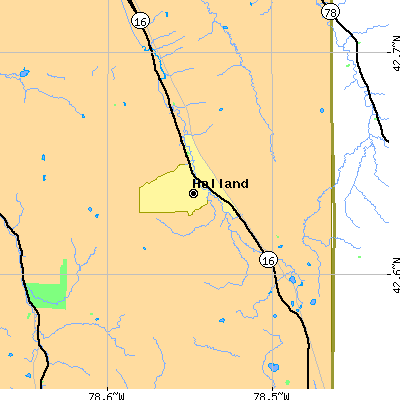 Zip code 14080 close-up map