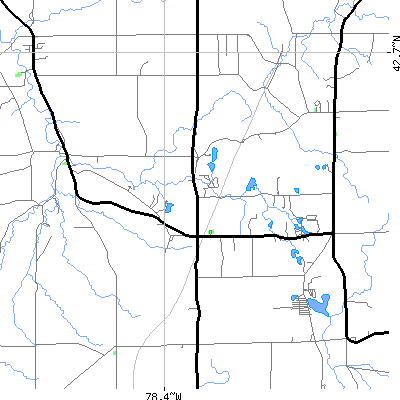 Zip code 14082 close-up map