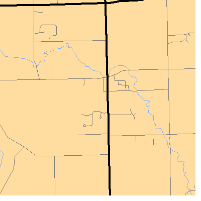 Zip code 14102 close-up map