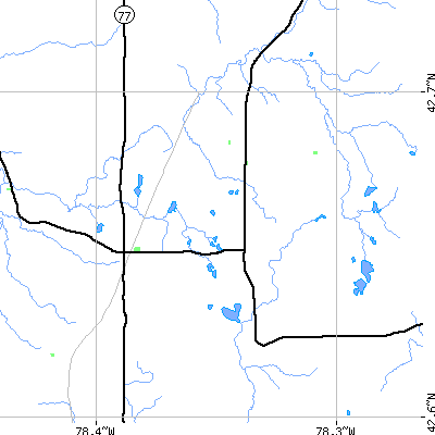 Zip code 14113 close-up map