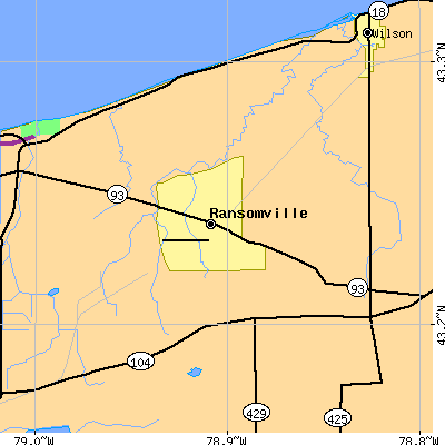 Zip code 14131 close-up map